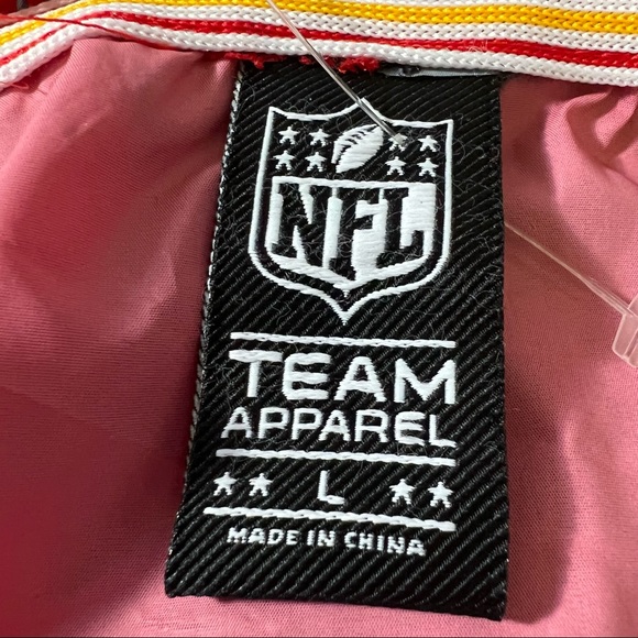 Kansas City Chiefs NFL Rain Jacket Windbreaker Full Zip Black Red - Picture 7 of 13